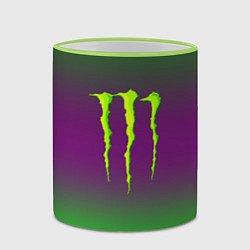 Кружка 3D Monster energy gradient, цвет: 3D-светло-зеленый кант — фото 2