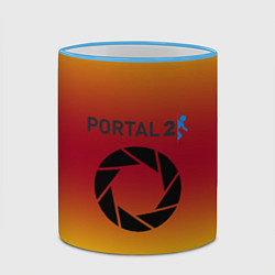 Кружка 3D Portal 2 gradient, цвет: 3D-небесно-голубой кант — фото 2