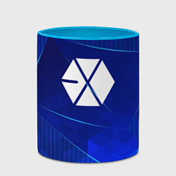 Кружка 3D Exo blue poly, цвет: 3D-белый + небесно-голубой — фото 2