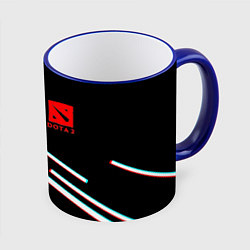 Кружка 3D DOTA2 lines, цвет: 3D-синий кант