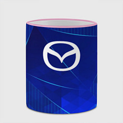 Кружка 3D Mazda blue poly, цвет: 3D-розовый кант — фото 2