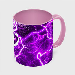 Кружка 3D Quake неоновые краски шторм, цвет: 3D-белый + розовый