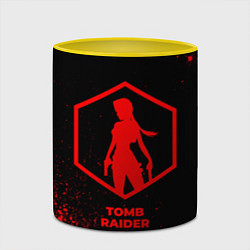 Кружка 3D Tomb Raider - red gradient, цвет: 3D-белый + желтый — фото 2