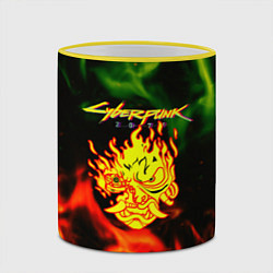 Кружка 3D Cyberpunk 2077 fere steel, цвет: 3D-желтый кант — фото 2