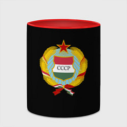 Кружка 3D СССР лого стиль прошлого, цвет: 3D-белый + красный — фото 2