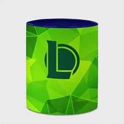 Кружка 3D League of Legends green poly, цвет: 3D-белый + синий — фото 2