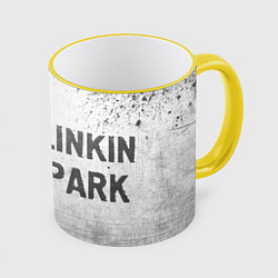 Кружка 3D Linkin Park - white gradient по-горизонтали, цвет: 3D-желтый кант