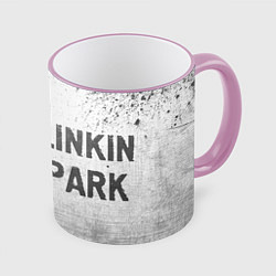 Кружка 3D Linkin Park - white gradient по-горизонтали, цвет: 3D-розовый кант