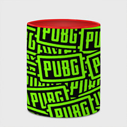 Кружка 3D PUBG pattern game, цвет: 3D-белый + красный — фото 2