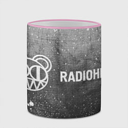 Кружка 3D Radiohead - grey gradient по-горизонтали, цвет: 3D-розовый кант — фото 2