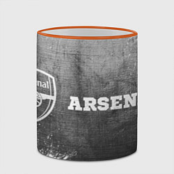 Кружка 3D Arsenal - grey gradient по-горизонтали, цвет: 3D-оранжевый кант — фото 2