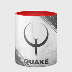 Кружка 3D Quake - white gradient, цвет: 3D-белый + красный — фото 2
