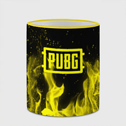 Кружка 3D PUBG fire yellow, цвет: 3D-желтый кант — фото 2