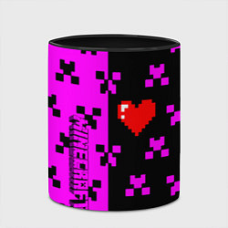 Кружка 3D Minecraft love game, цвет: 3D-белый + черный — фото 2