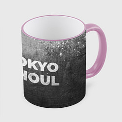 Кружка 3D Tokyo Ghoul - grey gradient по-горизонтали, цвет: 3D-розовый кант