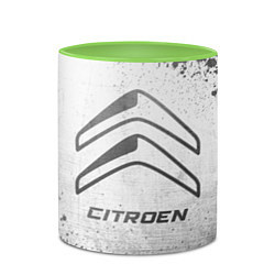 Кружка 3D Citroen - white gradient, цвет: 3D-белый + светло-зеленый — фото 2