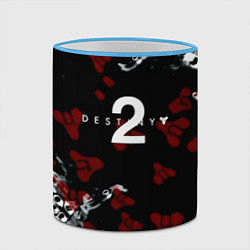 Кружка 3D Destiny 2 logo game, цвет: 3D-небесно-голубой кант — фото 2