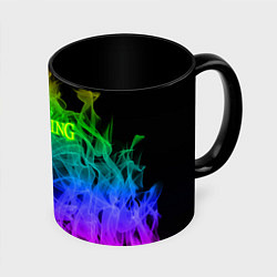 Кружка 3D Elden ring flame, цвет: 3D-белый + черный