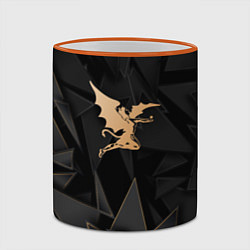 Кружка 3D Black Sabbath golden poly, цвет: 3D-оранжевый кант — фото 2