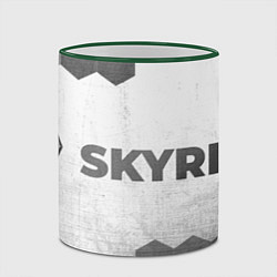 Кружка 3D Skyrim - white gradient по-горизонтали, цвет: 3D-зеленый кант — фото 2