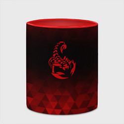 Кружка 3D Scorpions red poly, цвет: 3D-белый + красный — фото 2