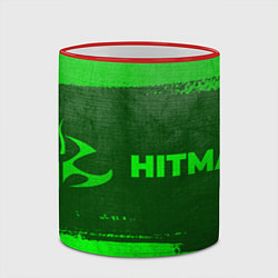 Кружка 3D Hitman - green gradient по-горизонтали, цвет: 3D-красный кант — фото 2