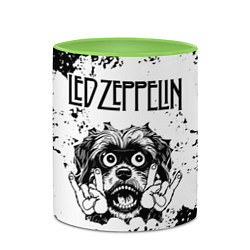 Кружка 3D Led Zeppelin - рок пес, цвет: 3D-белый + светло-зеленый — фото 2