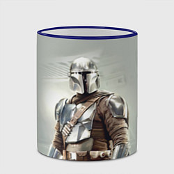 Кружка 3D The Mandalorian - Din Djarin, цвет: 3D-синий кант — фото 2