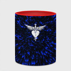 Кружка 3D Bon Jovi blue energy, цвет: 3D-белый + красный — фото 2