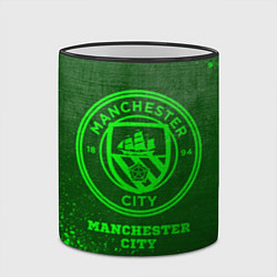 Кружка 3D Manchester City - green gradient, цвет: 3D-черный кант — фото 2