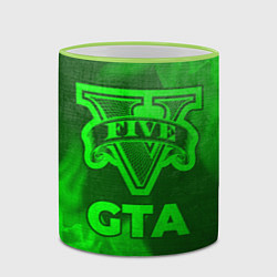 Кружка 3D GTA - green gradient, цвет: 3D-светло-зеленый кант — фото 2
