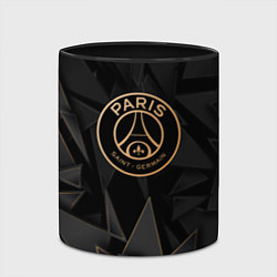 Кружка 3D PSG golden poly, цвет: 3D-белый + черный — фото 2