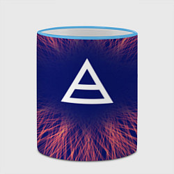 Кружка 3D Thirty Seconds to Mars red energy, цвет: 3D-небесно-голубой кант — фото 2