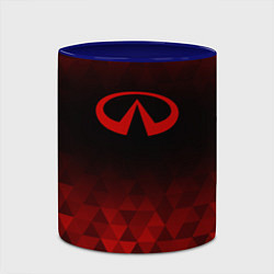 Кружка 3D Infiniti red poly, цвет: 3D-белый + синий — фото 2