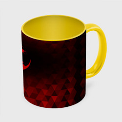 Кружка 3D Angels of Death red poly, цвет: 3D-белый + желтый