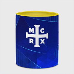 Кружка 3D My Chemical Romance blue poly, цвет: 3D-белый + желтый — фото 2