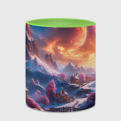 Кружка 3D Fantasy river village, цвет: 3D-белый + светло-зеленый — фото 2