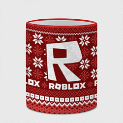 Кружка 3D Новогодний свитер ugly Roblox, цвет: 3D-красный кант — фото 2