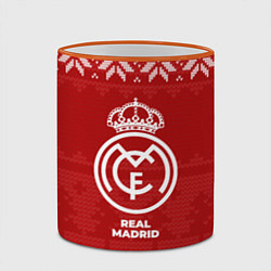 Кружка 3D Новогодний Real Madrid, цвет: 3D-оранжевый кант — фото 2