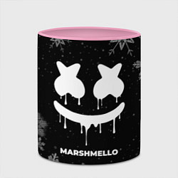 Кружка 3D Снежный Marshmello, цвет: 3D-белый + розовый — фото 2