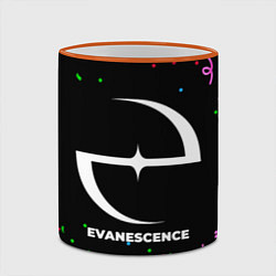 Кружка 3D Evanescence конфети, цвет: 3D-оранжевый кант — фото 2