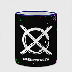 Кружка 3D CreepyPasta конфети, цвет: 3D-синий кант — фото 2