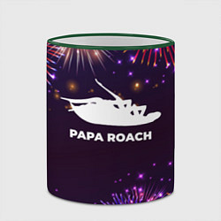 Кружка 3D Праздничный Papa Roach, цвет: 3D-зеленый кант — фото 2