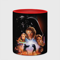Кружка 3D Звездные войны - Месть ситхов, цвет: 3D-белый + красный — фото 2