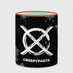 Кружка 3D Снежный CreepyPasta, цвет: 3D-оранжевый кант — фото 2