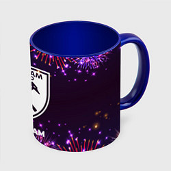 Кружка 3D Праздничный West Ham, цвет: 3D-белый + синий