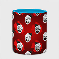 Кружка 3D Funny clown Art in blood, цвет: 3D-белый + небесно-голубой — фото 2