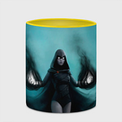 Кружка 3D Raven young justice, цвет: 3D-белый + желтый — фото 2
