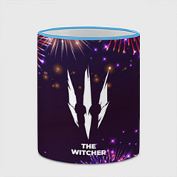 Кружка 3D Праздничный The Witcher, цвет: 3D-небесно-голубой кант — фото 2