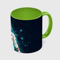 Кружка 3D Мадрид - Роналдо, цвет: 3D-белый + светло-зеленый